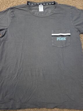 PINK Victoria's Secret Vintage Oversized Spellout Pocket Tee